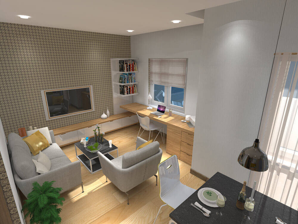 Phối cảnh Phòng khách