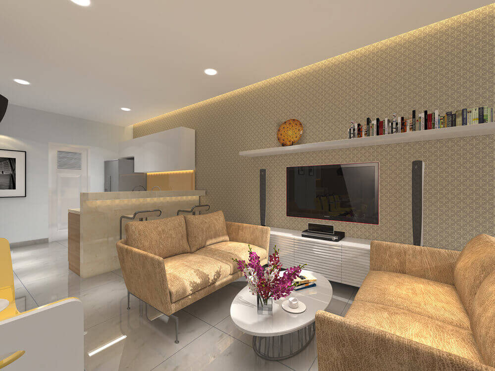 Phối cảnh Phòng khách