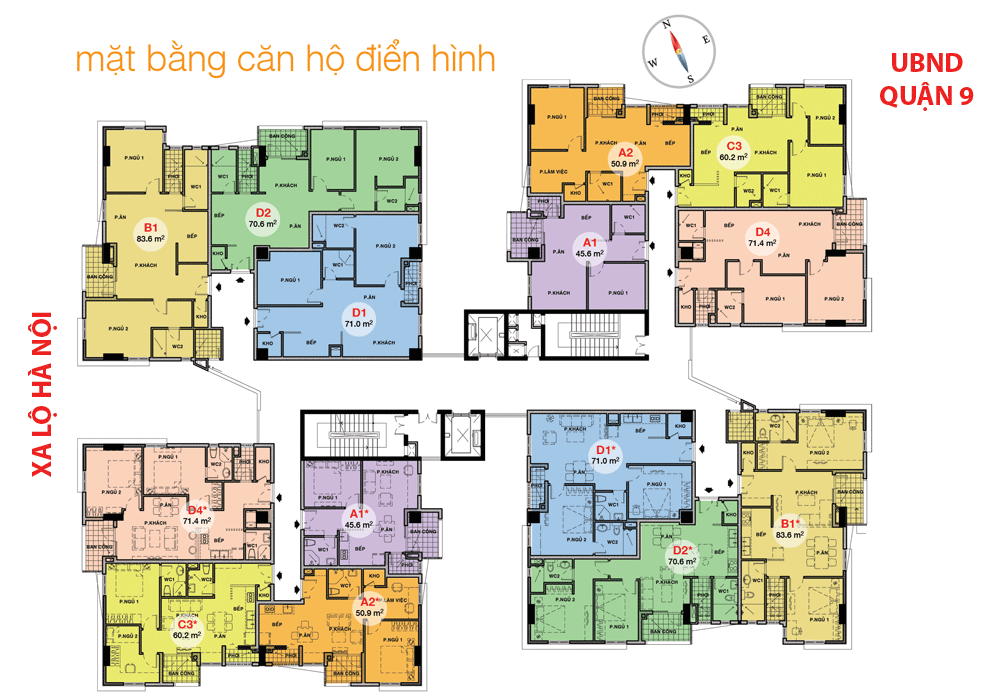 Mặt bằng căn hộ điển hình